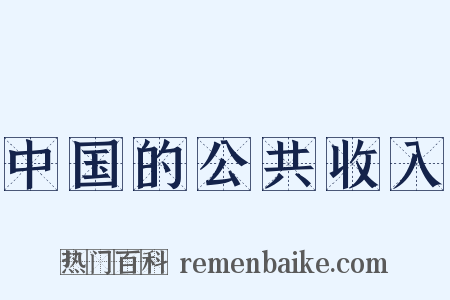 中国的公共收入是什么意思的图片